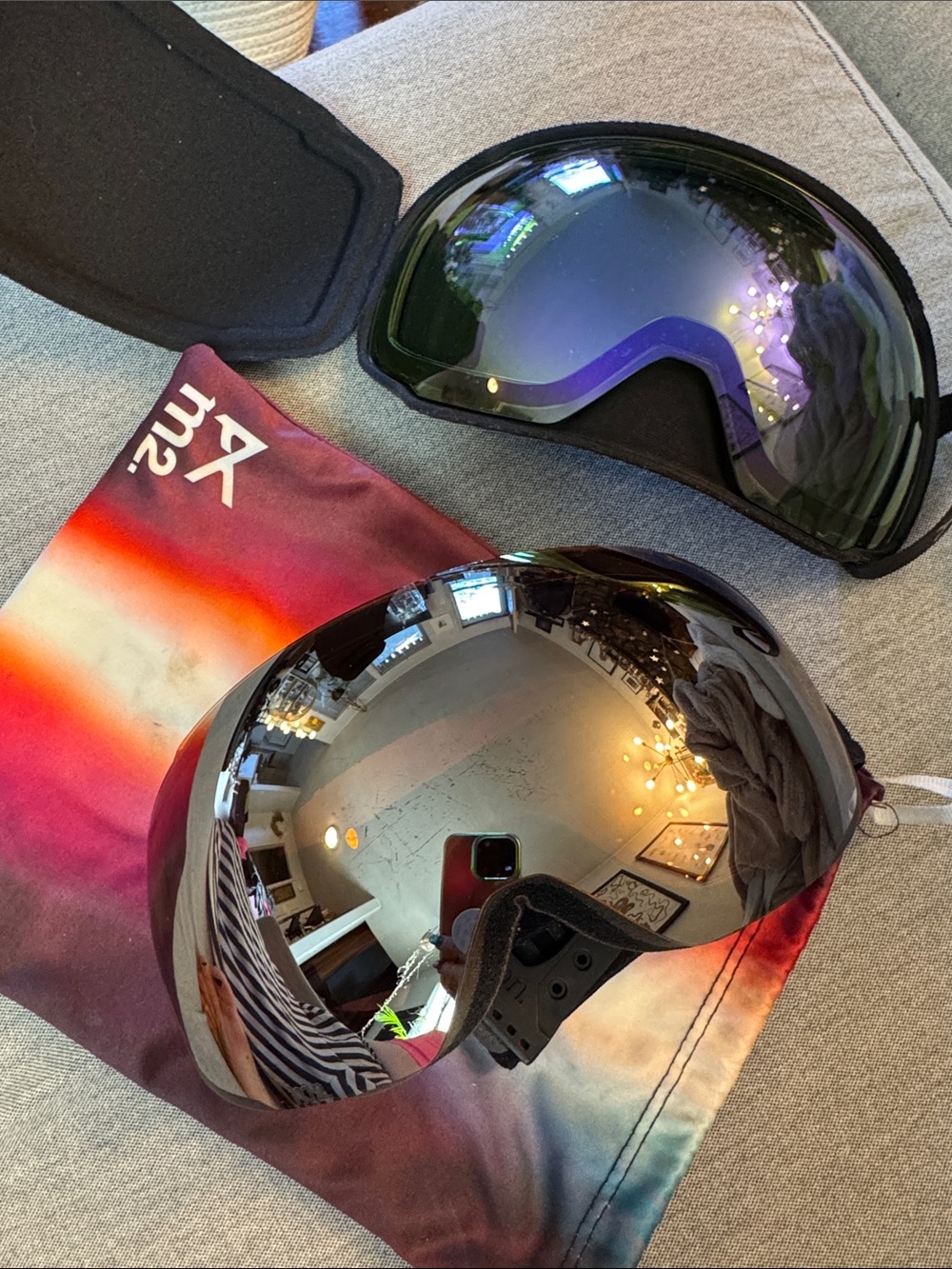 Burton Snowboard Goggles with Purple and Gold Mirrored Lenses